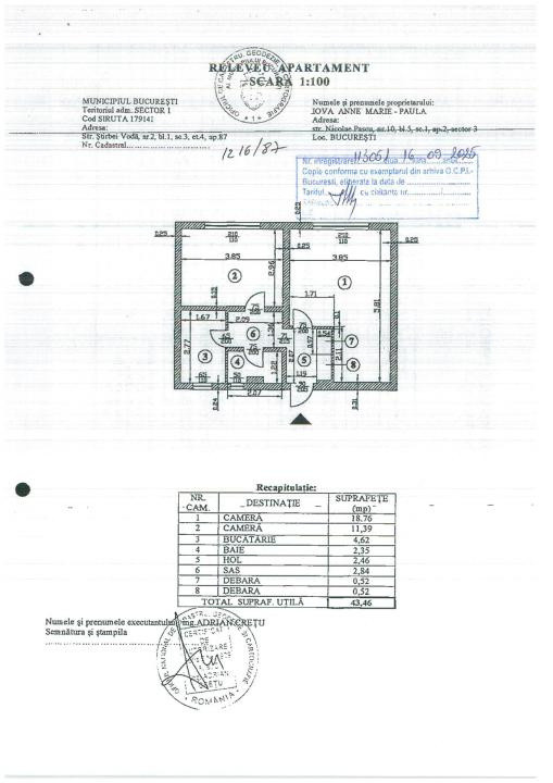 2 Camere*Ultracentral*Etaj 4/8*Credit ipotecar*Ready to move in