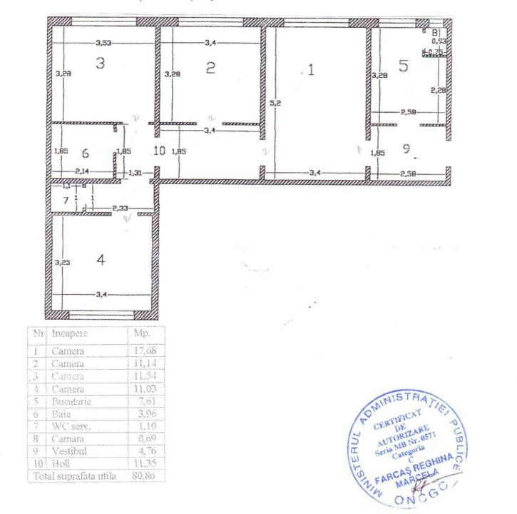 Apartament 4 camere, renovat, nemobilat | Lacul Tei 