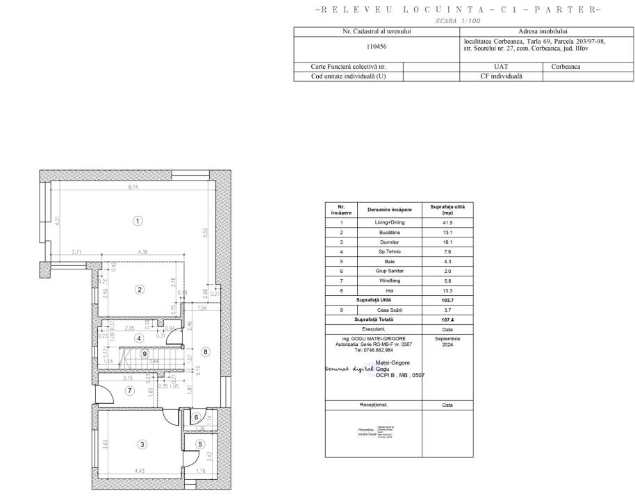 Vila de vanzare*Corbeanca*5 camere*205 mp utili | SOARELUI 27